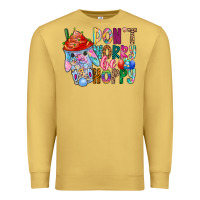 Antique Gold DON T WORRY Be hoppy Easter Premium Sweatshirt - CowhideDigitalArt