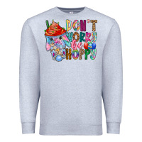Heather Grey DON T WORRY Be hoppy Easter Premium Sweatshirt - CowhideDigitalArt