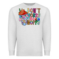 Oatmeal Heather DON T WORRY Be hoppy Easter Premium Sweatshirt - CowhideDigitalArt