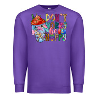 Purple DON T WORRY Be hoppy Easter Premium Sweatshirt - CowhideDigitalArt