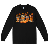 Black Fall coffee cups Long Sleeve Tee - NancyCooperArtShop