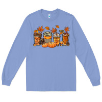 Colony Blue Fall coffee cups Long Sleeve Tee - NancyCooperArtShop