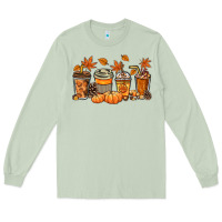 Matcha Fall coffee cups Long Sleeve Tee - NancyCooperArtShop
