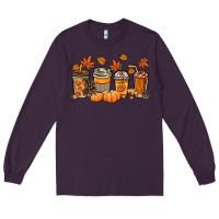 Plum Fall coffee cups Long Sleeve Tee - NancyCooperArtShop