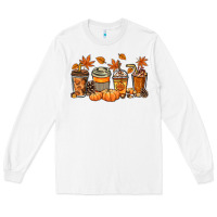 White Fall coffee cups Long Sleeve Tee - NancyCooperArtShop