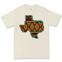 Bone Texas Map With Aztec Background Premium Tee - JahusDesignShop