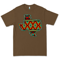 Cacao Texas Map With Aztec Background Premium Tee - JahusDesignShop