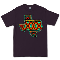 Plum Texas Map With Aztec Background Premium Tee - JahusDesignShop