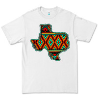 White Texas Map With Aztec Background Premium Tee - JahusDesignShop