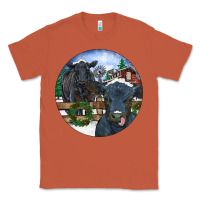 Copper Black Angus Cattle and Calf Christmas Classic Tee - RanaPortraitStore