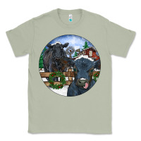 Matcha Black Angus Cattle and Calf Christmas Classic Tee - RanaPortraitStore