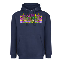 Navy Just Bead Heavyweight Hoodie - CowhideDigitalArt