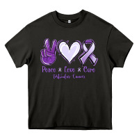 Peace Love Cure Testicular Cancer Heavy Core Tee | Teevron