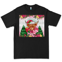 Black pink christmas cow Premium Tee - MaliasSmallBusiness