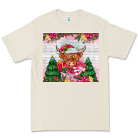 Bone pink christmas cow Premium Tee - MaliasSmallBusiness
