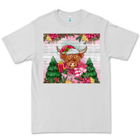 Dove Grey pink christmas cow Premium Tee - MaliasSmallBusiness