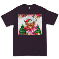 Plum pink christmas cow Premium Tee - MaliasSmallBusiness