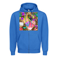 True Royal school girl coffee cup with leopard seamless pattern bbs Zipper Hoodie - BundleAndBundleShop