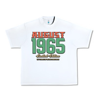 White August 1965 Limited Edition 55 Years Of Being Awesome Urban Heavy Tee - Bettercallsaul