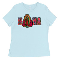 Baby Blue Nana Lady Of Guadalupe Ladies Tee - Jasminsmagicworld