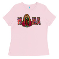 Bubblegum Pink Nana Lady Of Guadalupe Ladies Tee - Jasminsmagicworld