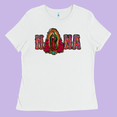 Nana Lady Of Guadalupe Ladies Tee Designed By Jasminsmagicworld