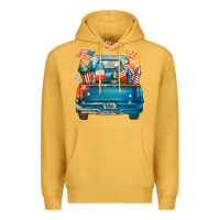 Mustard Customize USA truck Premium Hoodie - FaDigitalArtStudio
