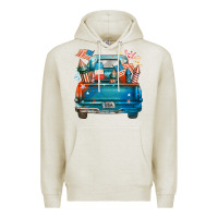 Oatmeal Heather Customize USA truck Premium Hoodie - FaDigitalArtStudio