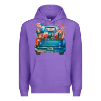 Purple Customize USA truck Premium Hoodie - FaDigitalArtStudio