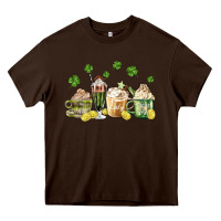 Chocolate Brown patricks day coffee Heavy Core Tee - MaliasSmallBusiness