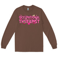 Chestnut breast cancer occupational therapist Long Sleeve Tee - texasbilliewilder