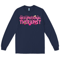 Navy breast cancer occupational therapist Long Sleeve Tee - texasbilliewilder