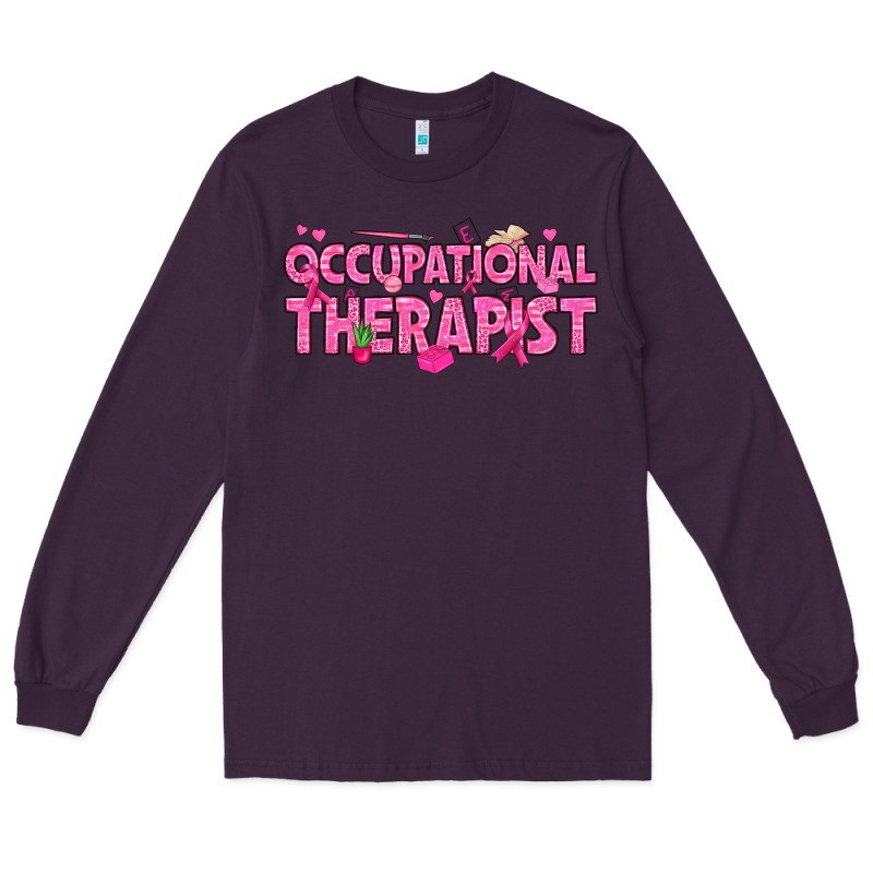 Breast Cancer Occupational Therapist Long Sleeve Tee by texasbilliewilder | Teevron