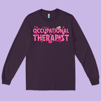 Breast Cancer Occupational Therapist Long Sleeve Tee Designed By Texasbilliewilder