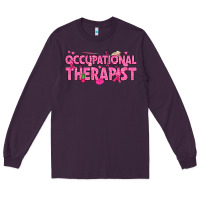 Plum breast cancer occupational therapist Long Sleeve Tee - texasbilliewilder