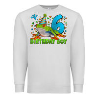 Dove Grey birthday boy frog age 6 Premium Sweatshirt - LillyAllenDesigns