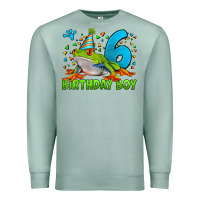 Seafoam birthday boy frog age 6 Premium Sweatshirt - LillyAllenDesigns