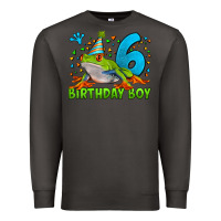 Smoke birthday boy frog age 6 Premium Sweatshirt - LillyAllenDesigns