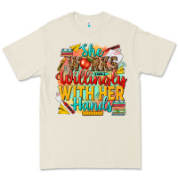 Bone she works willingly with her hands teacher Premium Tee - NancyCooperArtShop