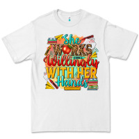 White she works willingly with her hands teacher Premium Tee - NancyCooperArtShop