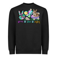 Black Peace love Easter Day Heavyweight Sweatshirt - CowGirlArtShop