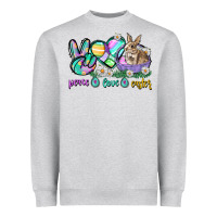 Heather Grey Peace love Easter Day Heavyweight Sweatshirt - CowGirlArtShop