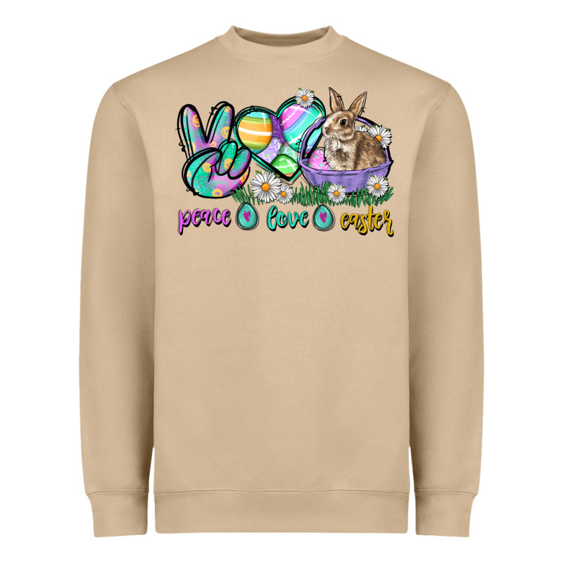 Peace Love Easter Day Heavyweight Sweatshirt by CowGirlArtShop | Teevron