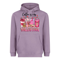Lavender Coffee Is MY Valentine Heavyweight Hoodie - CowhideDigitalArt