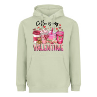 Matcha Coffee Is MY Valentine Heavyweight Hoodie - CowhideDigitalArt