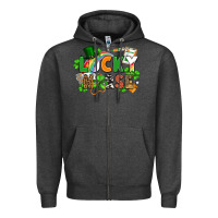 Charcoal Heather lucky nurse St. Patrick's Day Zipper Hoodie - FaDigitalArtStudio