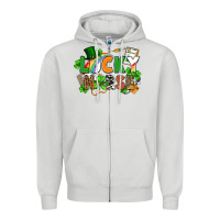 Dove Grey lucky nurse St. Patrick's Day Zipper Hoodie - FaDigitalArtStudio