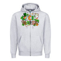 Heather Grey lucky nurse St. Patrick's Day Zipper Hoodie - FaDigitalArtStudio