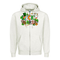 Oatmeal Heather lucky nurse St. Patrick's Day Zipper Hoodie - FaDigitalArtStudio