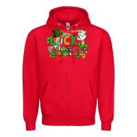 Red lucky nurse St. Patrick's Day Zipper Hoodie - FaDigitalArtStudio